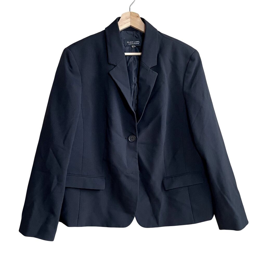 Black Label by Evan-Picone black blazer‎ women's size 18 capsule wardrobe